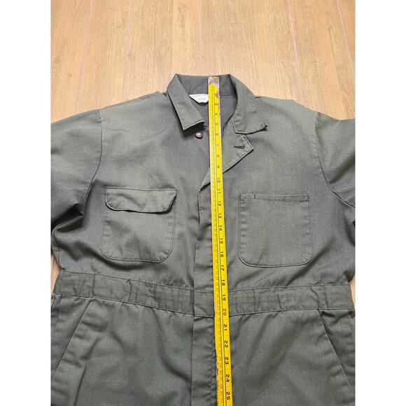Vintage Big Mac Coveralls Mens 44S Olive Green Workwear JCPenney Uniform Y2K M/L - Picture 11 of 13